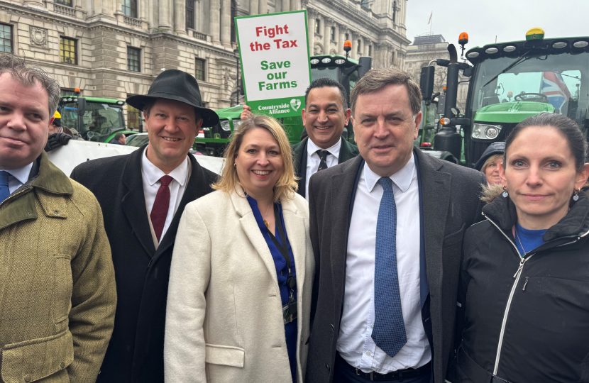 Mel Stride MP at the farmers rally on Monday