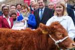 Mel Stride at the recent Family Farm Tax demonstration