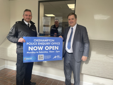 Mel Stride visit to Okehampton police front desk