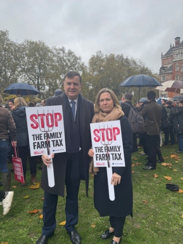 Local MP, Mel Stride, with colleagues outside Parliament