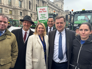 Mel Stride MP at the farmers rally on Monday